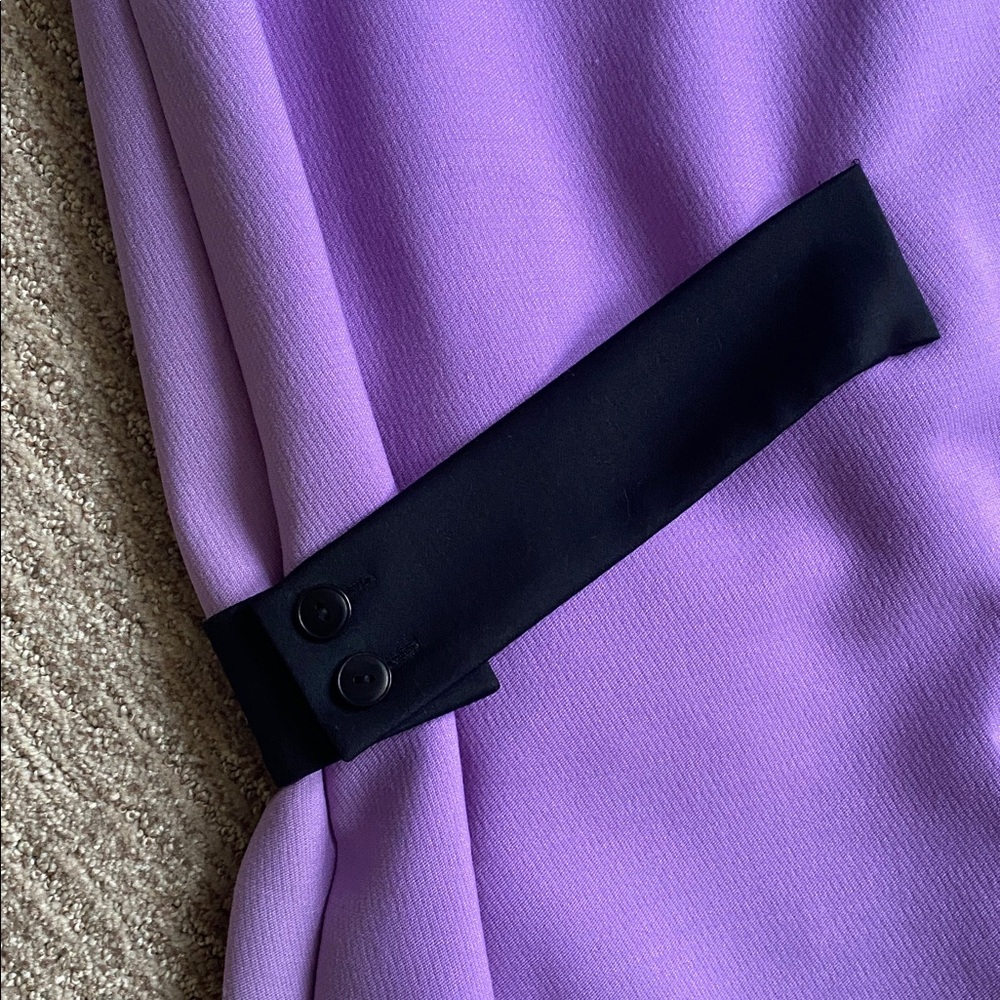 Escada Wool Lilac Purple and Black Sheath Dress - Picture 5 of 17
